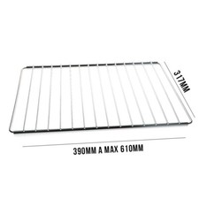 GRIGLIA FORNO UNIVERSALE REGOLABILE L.39cm A 61cm P. 31,7cm CON VITE E CHIAVINO