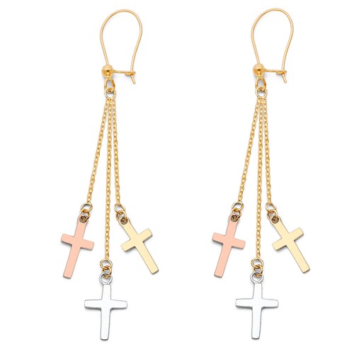 Oro orecchini donna a tre - orecchini,