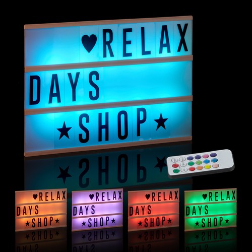 Light box con caratteri - light,