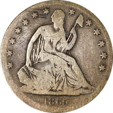 Mezzo dollaro seduto 1865-S