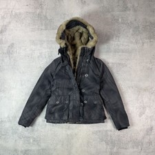 Giacca Vintage NAPAPIJRI Y2K Opium Affliction Ecopelliccia Stile Carti / Donna S