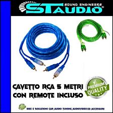 Cavo Staudio RCA 5 Metri + ausiliare Twisted Auto Amplificator hifi CAR AUDIO CC