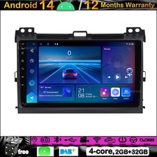 Autoradio 9" Android14 Carplay GPS SATNav DAB per Toyota Land Cruiser Prado 04-09