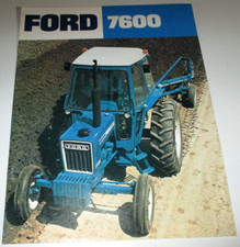 Brochure vendita trattore Ford 7600 letteratura pubblicità AD-2182 specifiche e altro...
