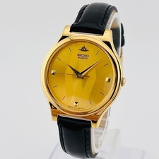 Orologio Seiko Quarzo Oro V701 1P70 Cinturino Sostituito Vintage Ottimo Buono