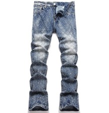 Jeans uomo blu denim gamba