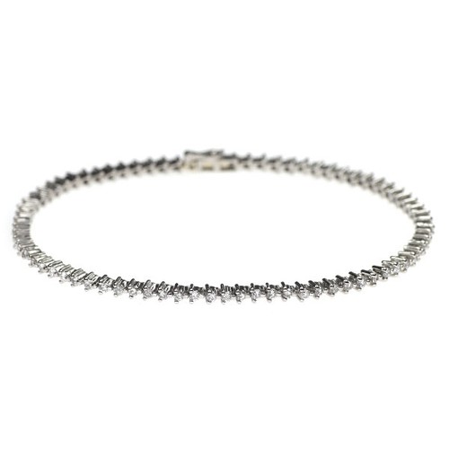Bracciale tennis con diamanti