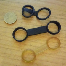 3x reggi boccaglio Anello Ferma Tubo Aeratore mm20/25 trasparente/nero