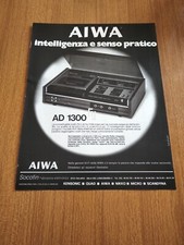 1976 AIWA PIASTRA AD 1300 DOLBY PER NASTRI LH FECR CR02 VINTAGE AD PUBBLICITA