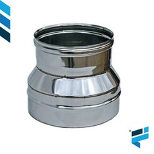 CANNA FUMARIA RIDUZIONE / AUMENTO ACCIAIO INOX 316L  DA DIAMETRO 80 A 300