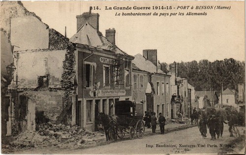 Cpa militaire port binson - port,