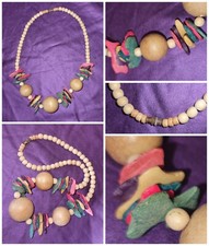 Collana perline LEGNO