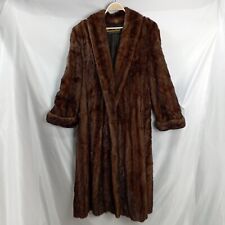 Cappotto di pelliccia in visone a pelli intere modello dritto marrone Maximilian