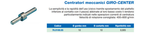 Centratore meccanico - centratore,
