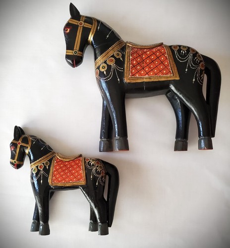Cavalli vintage legno - cavalli, nero