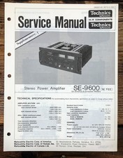Technics SE-9600 Amplificatore