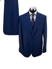 Abito uomo sartoriale 2 bottoni navy in misto lana foderato drop 4 Made in Italy