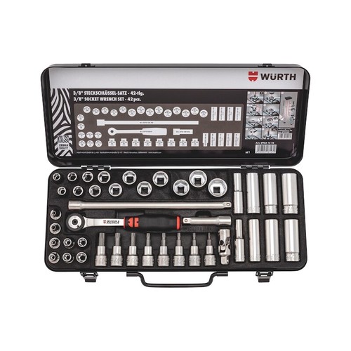 Chiavi bussola set 42pz - 3/8,