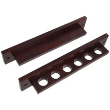Solid Wood Billiard Cue Mount Pool Stick Holder For 6 Cue Storage