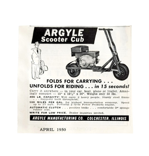 1950 argyle scooter cub - argyle,
