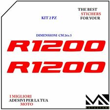 KIT 2 ADESIVI Stickers BECCO ANTERIORE MOTO BMW R1200 GS ADVENTURE COMPAT. ROSSO