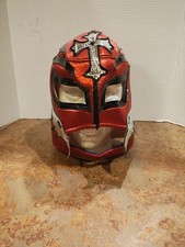 Maschera da wrestling Rey Mysterio Style Lucha Libre argento rosso e nero taglia adulto Messico
