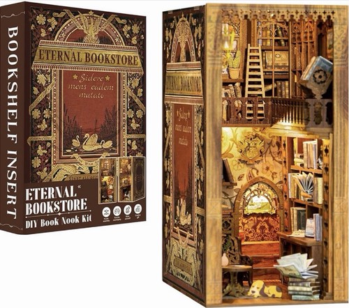 Cutebee book nook kit legno - book,