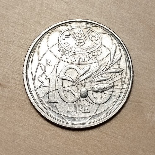 Moneta 100 lire - 100, 50°