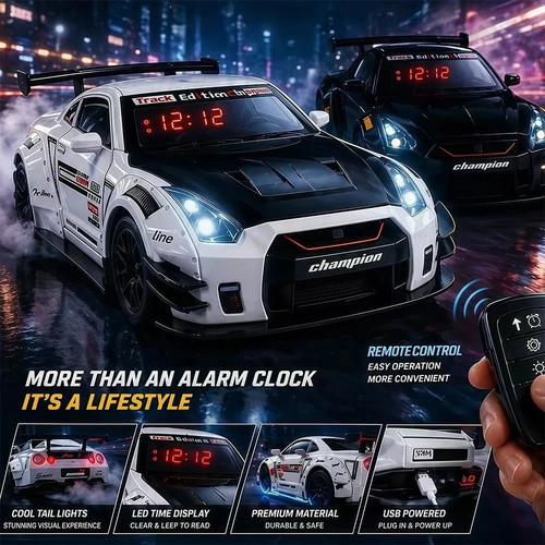 Sveglia auto sportiva - sveglia, simulata