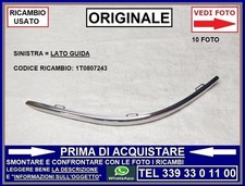 MODANATURA CROMO CROMATA SX SINISTRA X PARAURTI ANTERIORE VW TOURAN 2007-2010