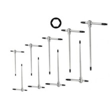 Set di chiavi esagonali a T con asta scorrevole 6 pezzi 2,5-10mm Cromo Vanadio
