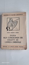 Guida  conoscenza dialetti Africa orientale - Jansen - Ed. Lingue Estere - 1936