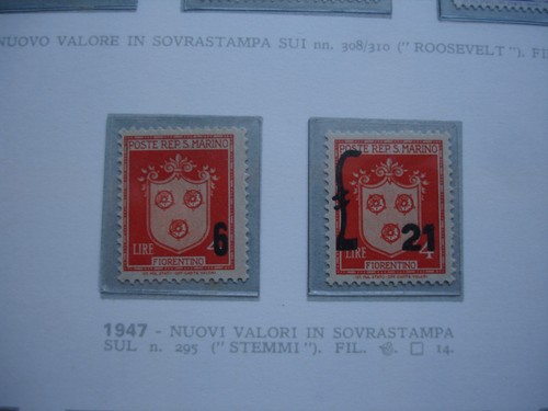 San marino 1947 stemmi - 1947,