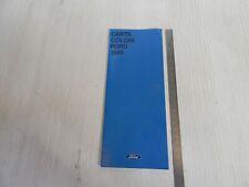 CARTA COLORI ORIGINALE 1989 FORD SIERRA COSWORTH ESCORT RS TURBO FIESTA XR2 ETC