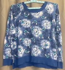 Felpa Disney Stitch 2X Pigiama Donna Pigiama Top CozyCore Caldo Comfort AOP