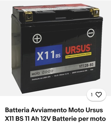 Batteria avviamento moto ursus - batteria,