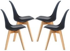 4 MAURY'S SEDIE NORDICA NERA