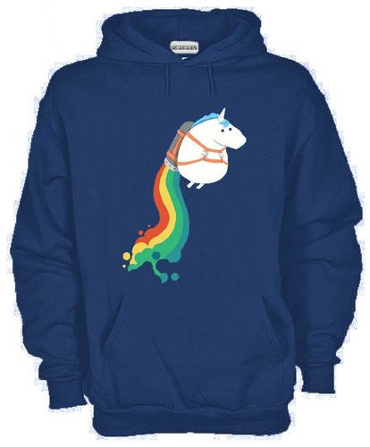 Felpa fun kj1196 crazy unicorn - felpa,