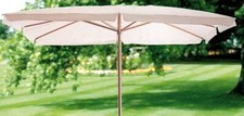 Tata Linda Ombrellone 3x4 mt da Giardino Antivento in Legno Ecrù - Mughetto