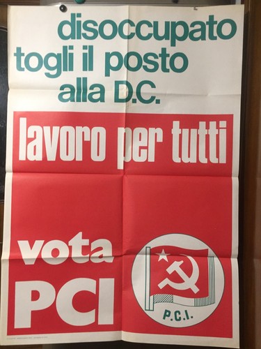 Manifesto originale 1972 pci - originale,