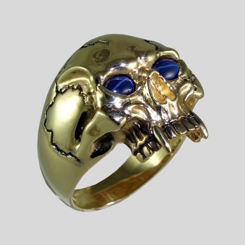 Anello biker vampire oro - anello,