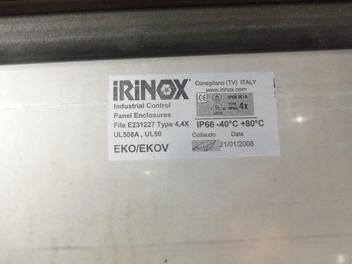 Irinox pannello controllo - di,