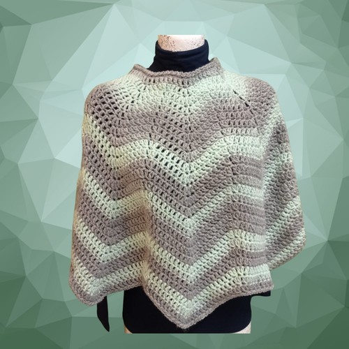 Poncho donna lana lavorato - in,