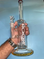 ROOR Tubo Acqua Vetro Hookah Cucchiaio Gorgogliatore Vetro Trasparente 18 Mm ��
