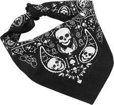 Sciarpa testa bandana nera con