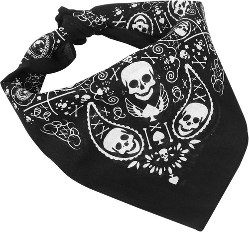 Sciarpa testa bandana nera - , con