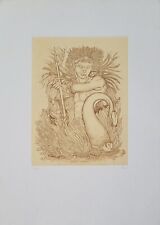 Giuliano Pini "Leda e il Cigno" Bellissima Acquaforte - cm 50x70