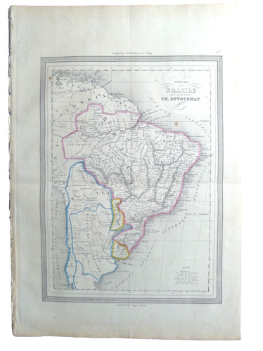 1850 antica mappa brasile - 1850,