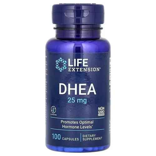Dhe 25mg life extension - 25mg, 100