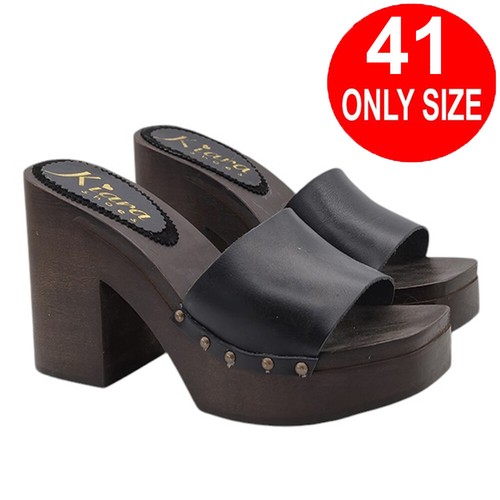 Comfortable black high heel - black,